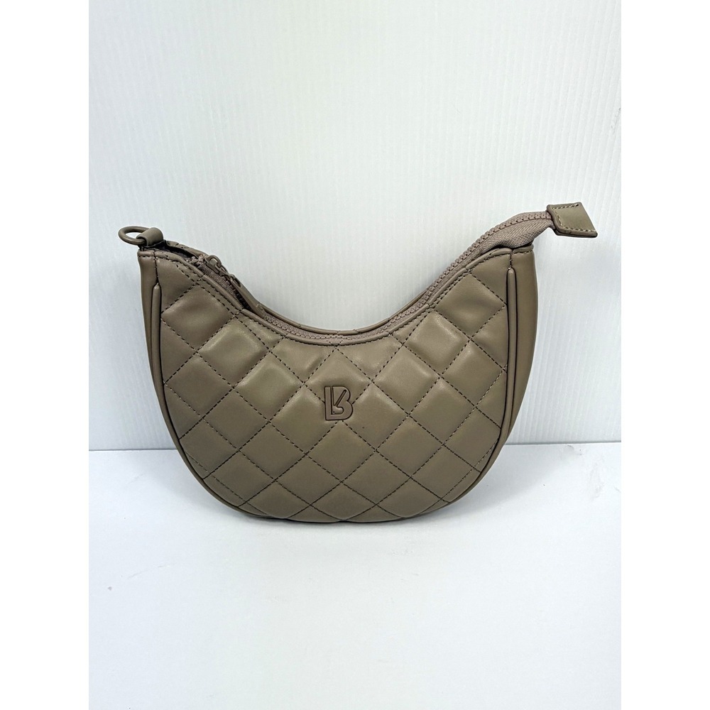 Buffbunny Collection Shoulder Bag Womens Quilted Faux Leather Crescent Purse